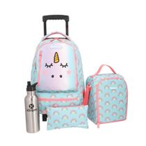 Kit Escolar Xtrem 4 Peças Run Pack 295 Aqua Unicórnio ul Kit Escolar Xtrem 4 Peças Run Pack 295 Aqua Unicórnio ul