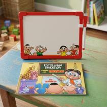 Kit Escolinha Divertida Turma da Mônica Lousa Mágica e Caderno de Caligrafia Kit Escolinha Divertida Turma da Mônica Lousa Mágica e Caderno de Caligrafia