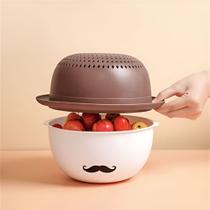 Kit Escorredor com Bacia Bigodinho Cavalheiro Mustache Kit Escorredor com Bacia Bigodinho Cavalheiro Mustache