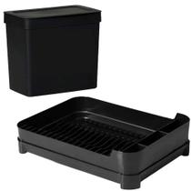 Kit Escorredor De Louça + Lixeira De Pia 5 Litros