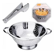 Kit Escorredor de Macarrão + Pegador de Massas (Utensílios em Alta Qualidade Para sua Cozinha)