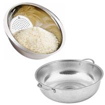 Kit Escorredor de Massas mais Escorredor de Arroz aço Inox