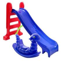 Kit escorregador médio + gangorra nhoca azul Kit escorregador médio + gangorra nhoca azul