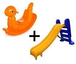 Kit escorregador médio + gangorra nhoca cores sortidas Kit escorregador médio + gangorra nhoca cores sortidas