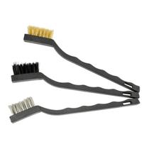 Kit Escova Aço Manual Ferramenta Remoção Pintura 3 Peças