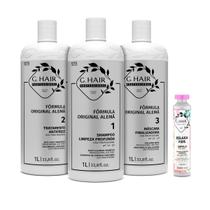 Kit Escova Alemã G. Hair Profissional 3X1L Kit Escova Alemã G. Hair Profissional 3X1L