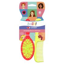 Kit Escova Almofadada Oval + Pente Mundo Condor Bellê Kit Escova Almofadada Oval + Pente Mundo Condor Bellê