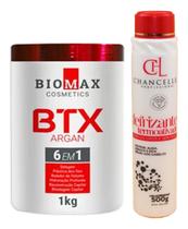 Kit Escova Botox Redutor De Volume Capilar Profissional Liss - Chanceller / Biomax