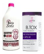 Kit Escova Botox Selagem Capilar Profissional Loiras Blond