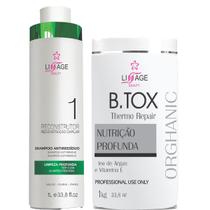 Kit Escova Btox Selagem Redutor De Volume E Terapia Capilar
