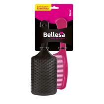 Kit escova cabelo bellesa raquete almofad+pente - diversas cores