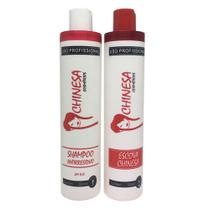 Kit Escova Chinesa 2x500ml qualquer cor moderada - Chinesa cosméticos