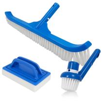 Kit Escova Curva 30cm com Esponja e Escova de Canto