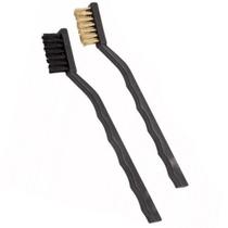Kit Escova De Aço Para Limpeza Multiuso Com 2 Escovas Plástico 16,5cm