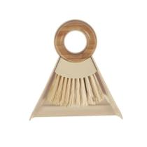 Kit escova de bambu e pa pequeno para limpeza - oikos off white