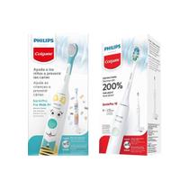 Kit Escova de Dente Elétrica Philips Colgate Sonicpro 10 KIds + SonicPro 10