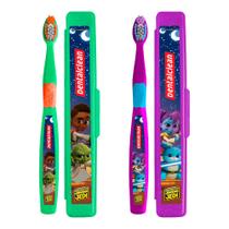 Kit Escova de Dente Infantil com Porta Escovas Escolar Star Wars Jovens Jedi Dentalclean