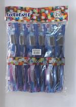 Kit escova de dente media adulto pacot 12 unidades - ed-201 - hm toys
