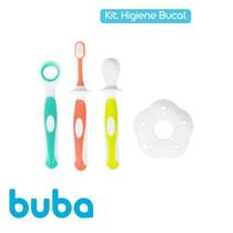 Kit Escova de Dente para Higiene Bucal do Bebê Infantil 4 Peças - Buba