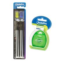 KIT Escova de Dente Pro 5700 Cerdas Blister 2un + Fio Dental 100m Premium JadePro