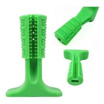 Kit Escova de Dentes Mordedor Cães AB Mídia Borracha Verde 2P 2M 2G