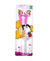 Kit escova de lavar mamadeira e bico rca 1055 rosa