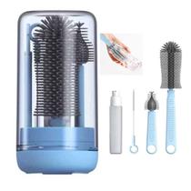 Kit Escova de Limpeza 4 em 1 Mamadeira Copo Garrafa Bebe Criança Bolsa Mala Higiene Passeio Viagem Limpeza Kit Escova de Limpeza 4 em 1 Mamadeira Copo Garrafa Bebe Criança Bolsa Mala Higiene Passeio Viagem Limpeza