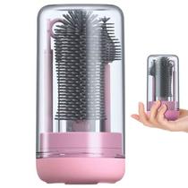 Kit Escova de Limpeza 4 em 1 Mamadeira Garrafa Copo Bebe Criança Limpeza Higiene Bolsa Mala Passeio Viagem Seguro