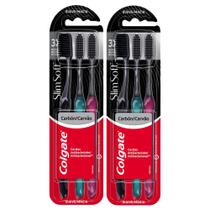 Kit Escova Dental Colgate Slim Soft Black 6 Unidades Kit Escova Dental Colgate Slim Soft Black 6 Unidades