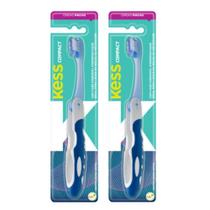 Kit Escova Dental Compact Macia Kess Belliz Azul C/2 - BELLIZ COMPANY