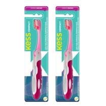 Kit Escova Dental Compact Macia Kess Belliz Rosa C/2 Kit Escova Dental Compact Macia Kess Belliz Rosa C/2