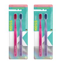Kit Escova Dental Extra Macias Kess Pro Belliz Rosa/roxo C/4 Un Kit Escova Dental Extra Macias Kess Pro Belliz Rosa/roxo C/4 Un