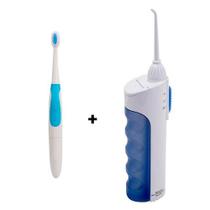 Kit Escova Dental Flex Care Elétrica + Irrigador Oral Cleaning - Relaxmedic