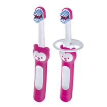 Kit Escova Dental Mam Baby's Brush + 6 meses Girls com 2 Unidades (Cores Diversas)