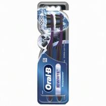 Kit Escova Dental Oral-B 3D White com Carvão Macia 2 Unidades Kit Escova Dental Oral-B 3D White com Carvão Macia 2 Unidades