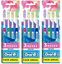 Kit Escova Dental Oral-b Indicator Pack Anual 12 Unidades
