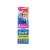 Kit Escova Dental Oral-b Indicator Pack Anual 4 Unidades