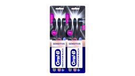 Kit Escova Dental Oral B Preta Macia c/ Carvão - 6 Unidades Kit Escova Dental Oral B Preta Macia c/ Carvão - 6 Unidades