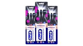 Kit Escova Dental Oral B Preta Macia c/ Carvão - 9 Unidades Kit Escova Dental Oral B Preta Macia c/ Carvão - 9 Unidades