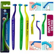 Kit Escova Dental Para Protese Protocolo Implante RV Dente Com 3 Unidades