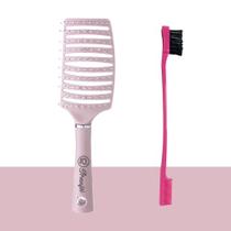 Kit Escova Desembaraçadora ABS Pentes Profissionais Estilização Cabelo Cachos Massageador Soutimes