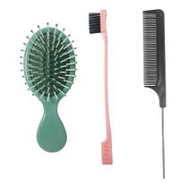 Kit Escova Desembaraçadora ABS Pentes Profissionais Estilização Cabelo Cachos Massageador Soutimes