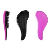 Kit escova desembaraçadora cabelo utilidade cosmético rosa - ACR Plast