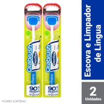 Kit Escova e Limpador de Língua Dentek Orabrush com 2 unidades