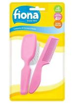 Kit Escova e Pente Bebê Rosa - Fiona