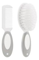 Kit Escova e Pente Buba com Cerdas Macias Cinza