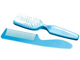 Kit Escova e Pente de Cabelo Infantil Lillo Baby - 964120 Azul 2 Unidades