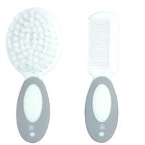 Kit Escova E Pente De Cabelo Para Bebê Cerdas Macias Pimpolho