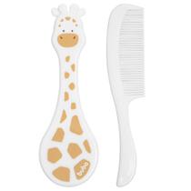 Kit Escova E Pente Infantil Bebê Girafa 14987 Buba