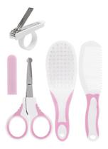 Kit Escova e Pente Infantil Com 4 Itens Rosa Buba Kit Escova e Pente Infantil Com 4 Itens Rosa Buba